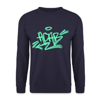 Acab Tag Türkises - Unisex Pullover - Navy - Vorne - Alina (178cm) & Michal (187cm)