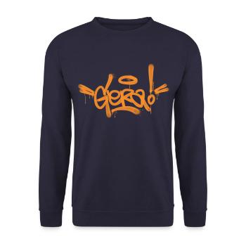 Gera Graffiti Ultras T Shirt City Day - Unisex Sweatshirt - navy - Front - Alina (178cm) & Michal (187cm)