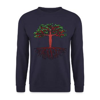 Homme-Arbre - Sweat-shirt Unisexe - marine - Devant - Alina (178cm) & Michal (187cm)