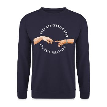 Adams Création Édition féministe - Sweat-shirt Unisexe - marine - Devant - Alina (178cm) & Michal (187cm)