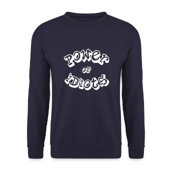 Power of idiots - Unisex Pullover - Navy - Vorne - Alina (178cm) & Michal (187cm)