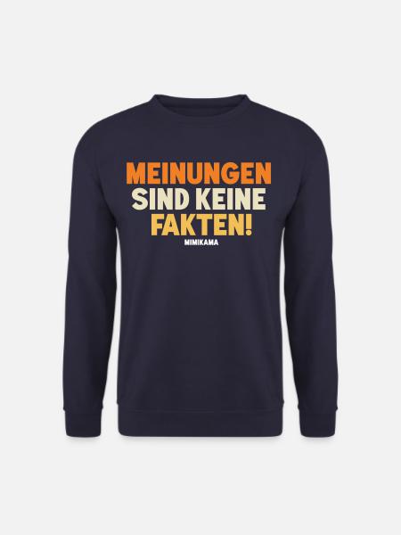 Meinungen vs. Fakten - Unisex Pullover - Navy