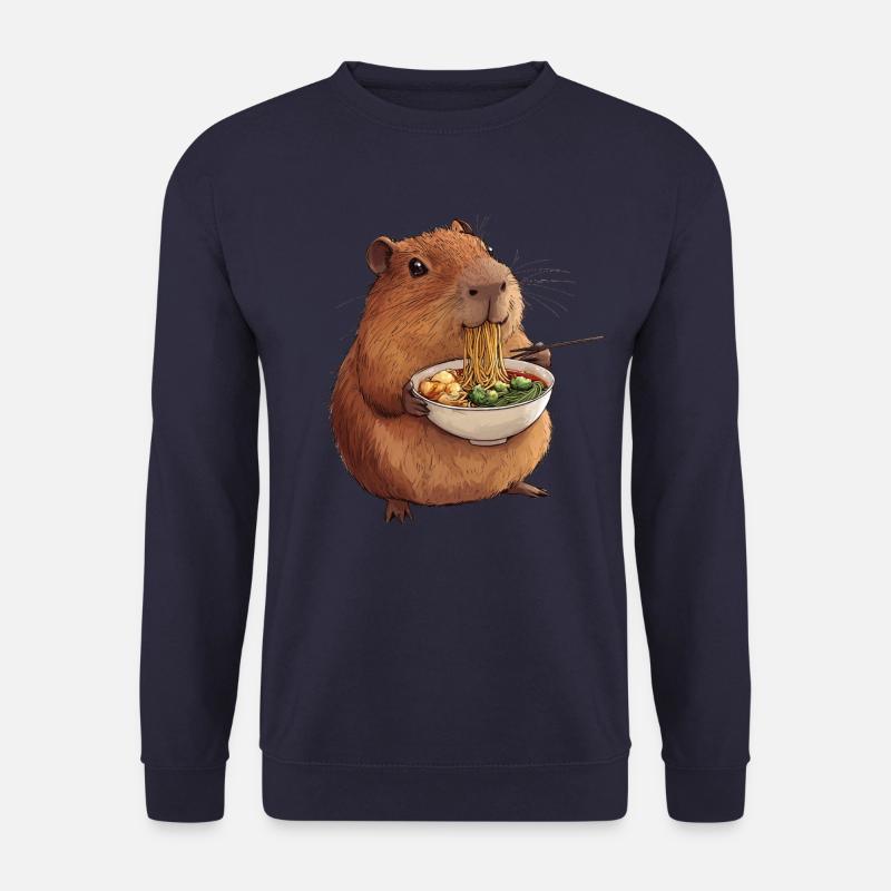 Capybara Eats Ramen - Unisex Sweatshirt - navy