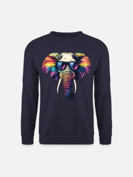 Lunettes de soleil éléphant - Sweat-shirt Unisexe - marine