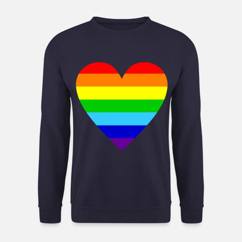 Herz Regenbogen Farben bunt - Unisex Pullover - Navy