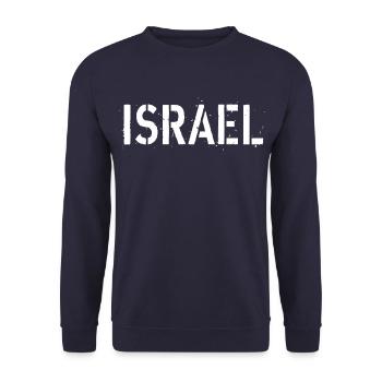 Israel - Unisex Sweatshirt - navy - Front - Alina (178cm) & Michal (187cm)
