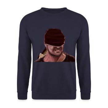 The Devil of Hell's Kitchen - Unisex Sweatshirt - navy - Front - Alina (178cm) & Michal (187cm)