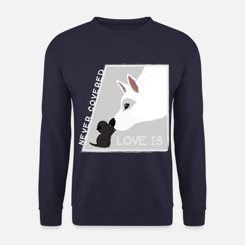 Liebe ist... Hund und Katze - Unisex Pullover - Navy