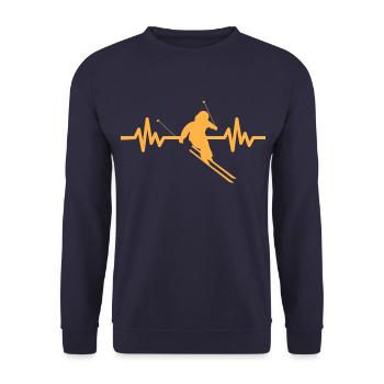 Heartbeat Ski Ski freestyle - Sweat-shirt Unisexe - marine - Devant - Alina (178cm) & Michal (187cm)