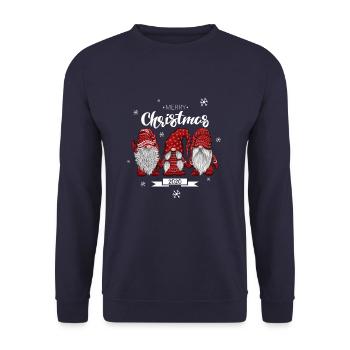 Christmas Xmas Gnomies 2020 Gnomes - Sweat-shirt Unisexe - marine - Devant - Alina (178cm) & Michal (187cm)