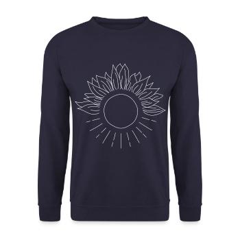 Fleur Soleil Été Chaleur Vacances Vacances Heureux - Sweat-shirt Unisexe - marine - Devant - Alina (178cm) & Michal (187cm)