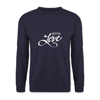 With Love - Unisex Pullover - Navy - Vorne - Alina (178cm) & Michal (187cm)