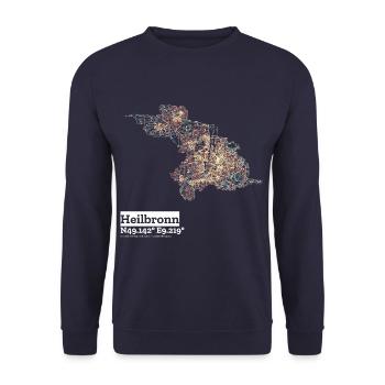 Heilbronn Basic Pastels - Unisex Sweatshirt - navy - Front - Alina (178cm) & Michal (187cm)