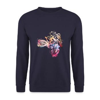 Motorsport - Unisex Sweatshirt - navy - Front - Alina (178cm) & Michal (187cm)