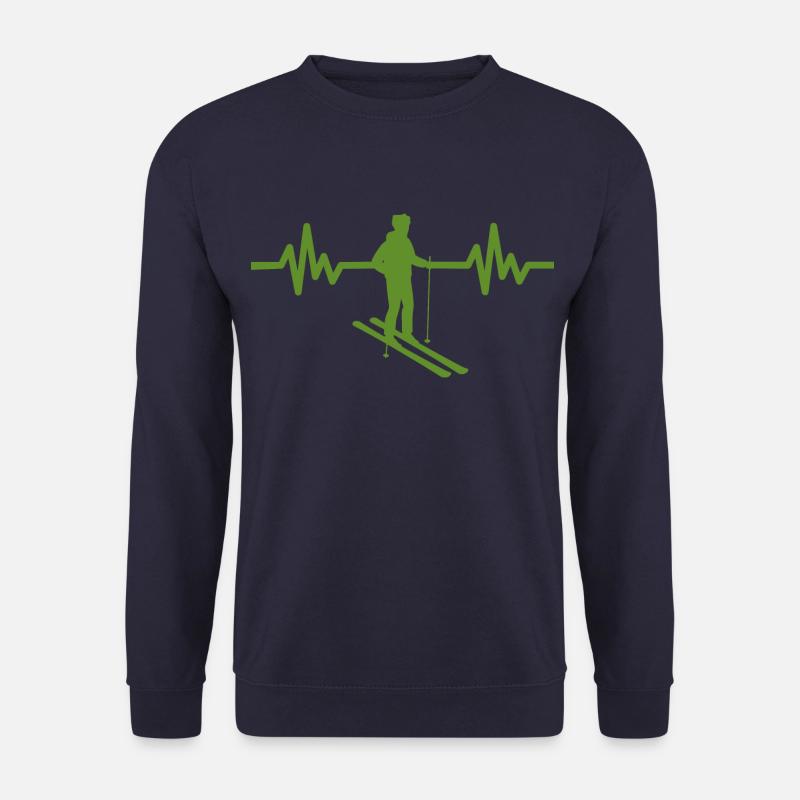 Heartbeat Skifahren Ski freestyle - Unisex Pullover - Navy