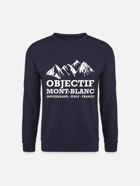 MONT BLANC - SUISSE ITALIE FRANCE - Sweat-shirt Unisexe - marine