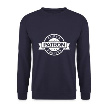 SUPER PATRON FOREVER - Sweat-shirt Unisexe - marine - Devant - Alina (178cm) & Michal (187cm)