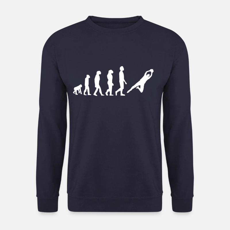EVOLUTION DES FUSSBALLTORHÜTERS - Unisex Pullover - Navy