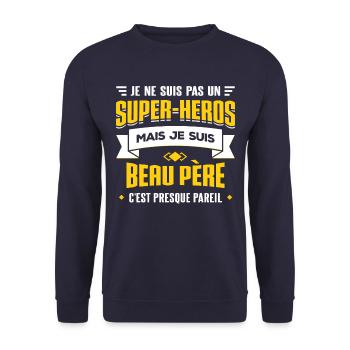 MEILLEUR BEAU-PÈRE - Sweat-shirt Unisexe - marine - Devant - Alina (178cm) & Michal (187cm)