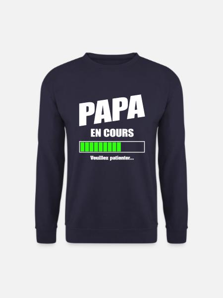 PAPA EN COURS - FUTUR PAPA - Sweat-shirt Unisexe - marine