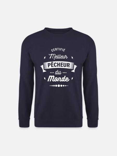 CERTIFIÉ MEILLEUR PÊCHEUR - Sweat-shirt Unisexe - marine