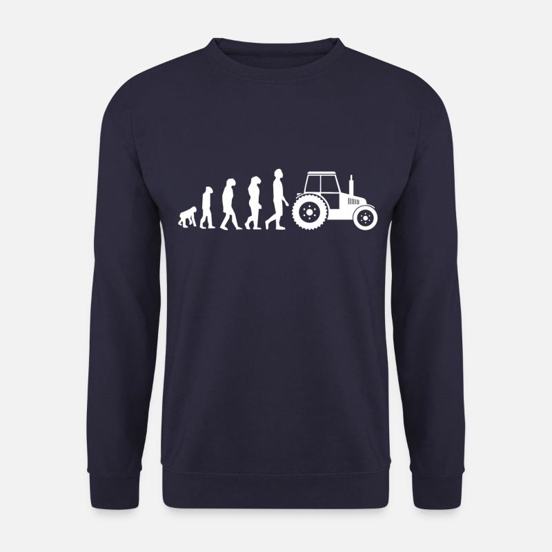 ÉVOLUTION TRACTEUR - Sweat-shirt Unisexe - marine