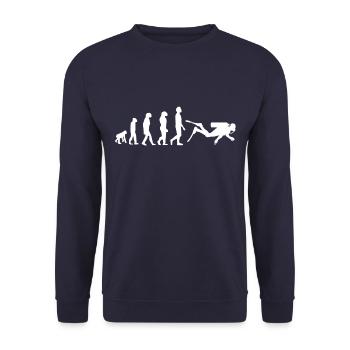 ÉVOLUTION PLONGÉE - Sweat-shirt Unisexe - marine - Devant - Alina (178cm) & Michal (187cm)