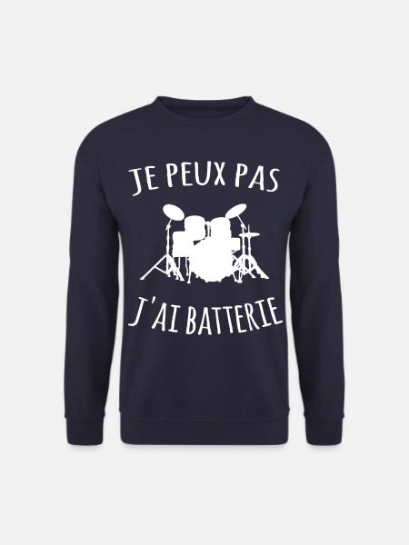 Je peux pas j'ai batterie - Sweat-shirt Unisexe - marine