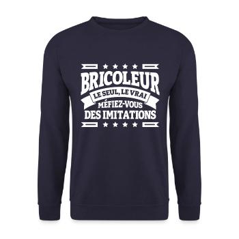 LE VRAI BRICOLEUR - Sweat-shirt Unisexe - marine - Devant - Alina (178cm) & Michal (187cm)