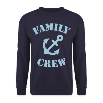 Équipage familial (ancre / équipage du navire) - Sweat-shirt Unisexe - marine - Devant - Alina (178cm) & Michal (187cm)