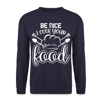 Chef Chef Chefs Kitchen Funny saying - Unisex Sweatshirt - navy - Front - Alina (178cm) & Michal (187cm)