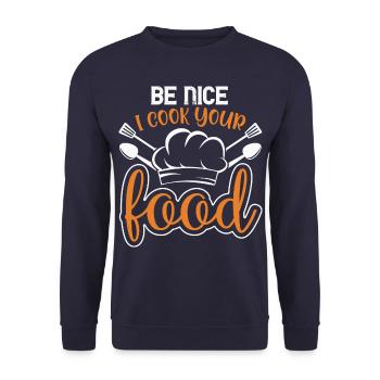 Chef Chef Chefs Kitchen Funny saying - Unisex Sweatshirt - navy - Front - Alina (178cm) & Michal (187cm)
