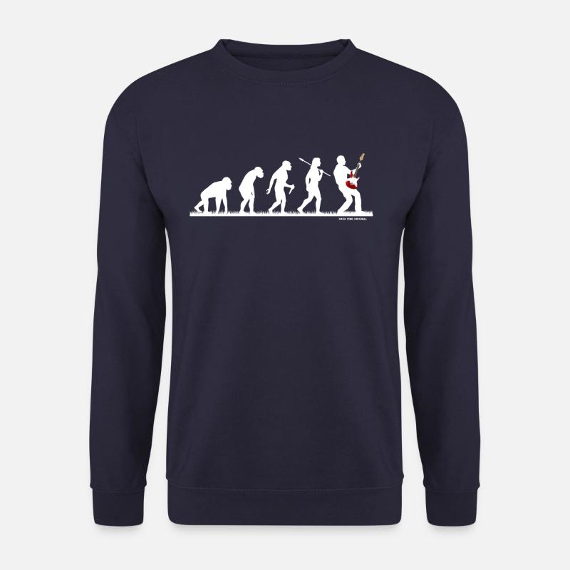 Evo Gitarrist E-Gitarre Gitarrenspieler Evolution - Unisex Pullover - Navy