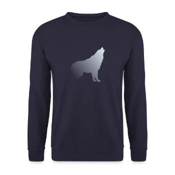 Wolf - Unisex Pullover - Navy - Vorne - Alina (178cm) & Michal (187cm)