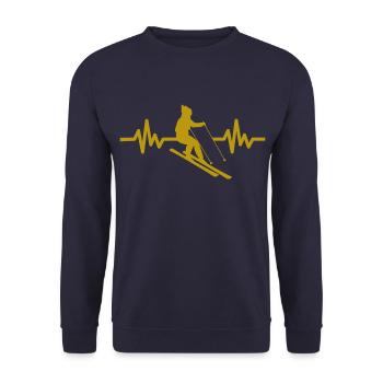 Heartbeat Ski Ski freestyle - Sweat-shirt Unisexe - marine - Devant - Alina (178cm) & Michal (187cm)