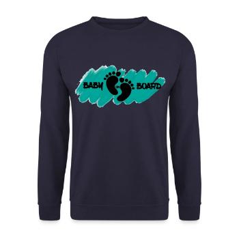 Baby on Board - Unisex Sweatshirt - navy - Front - Alina (178cm) & Michal (187cm)