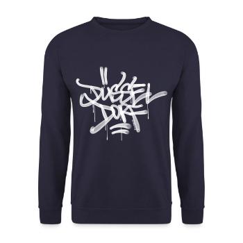 Dusseldorf GraffitiTag Style - Unisex Sweatshirt - navy - Front - Alina (178cm) & Michal (187cm)