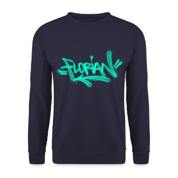 Florian Graffiti T Shirt - Unisex Sweatshirt - navy - Front - Alina (178cm) & Michal (187cm)