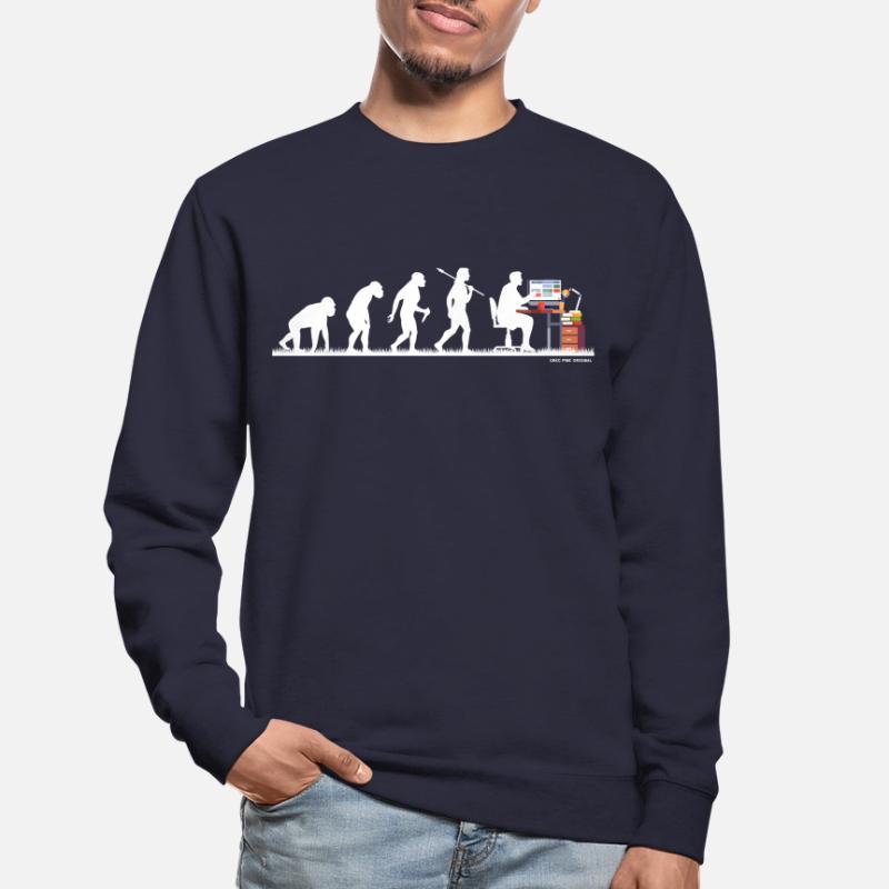 Evolution Nerd Geek Hacker Coder Programmierer Unisex Pullover