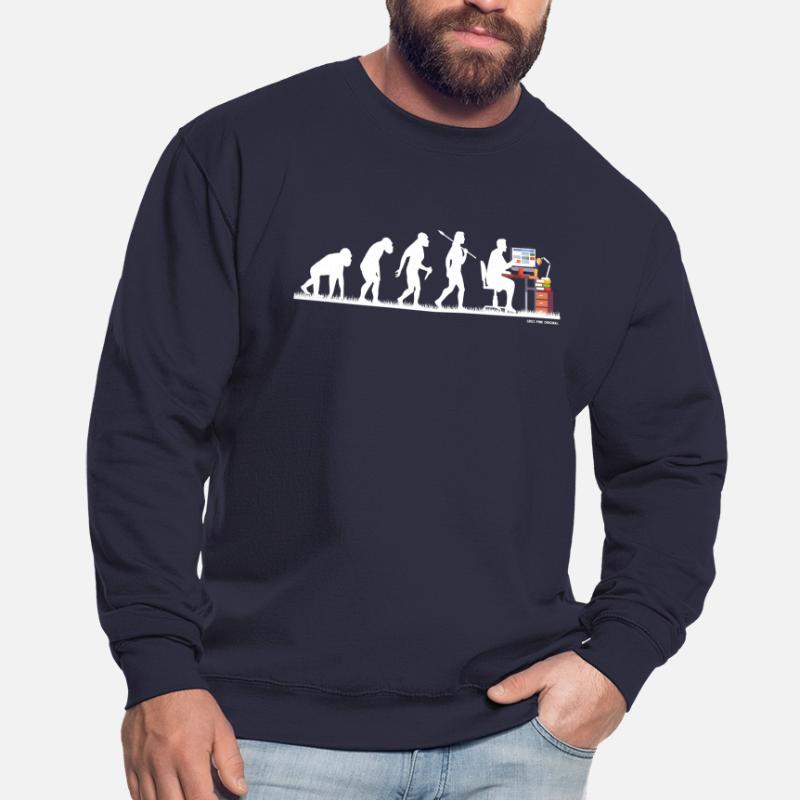 Evolution Nerd Geek Hacker Coder Programmierer Unisex Pullover