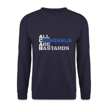 ACAB Citation - Unisex Sweatshirt - navy - Front - Alina (178cm) & Michal (187cm)