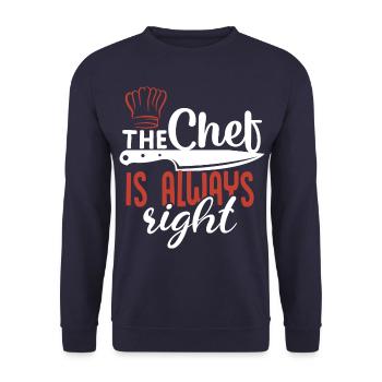Chef Chef Chefs Kitchen Funny saying - Unisex Sweatshirt - navy - Front - Alina (178cm) & Michal (187cm)