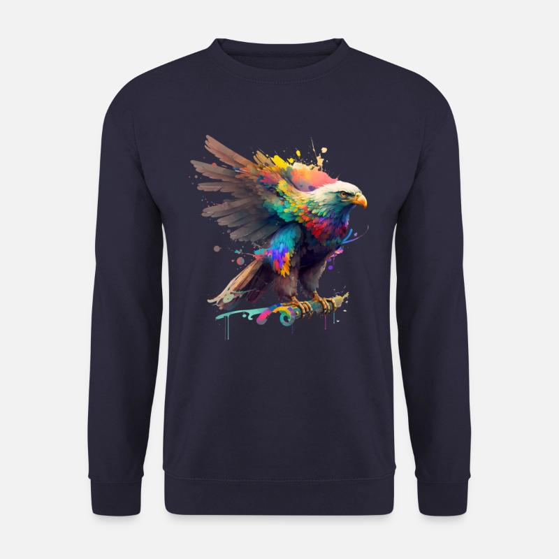 Rainbow Eagle ∞ Rainbow Eagle ∞ vauART - Unisex Sweatshirt - navy