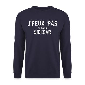 J peux pas j ai Sidecar - Sweat-shirt Unisexe - marine - Devant - Alina (178cm) & Michal (187cm)