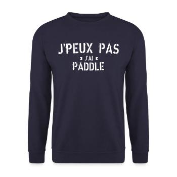 J'Peux pas j'ai Paddle - Sweat-shirt Unisexe - marine - Devant - Alina (178cm) & Michal (187cm)