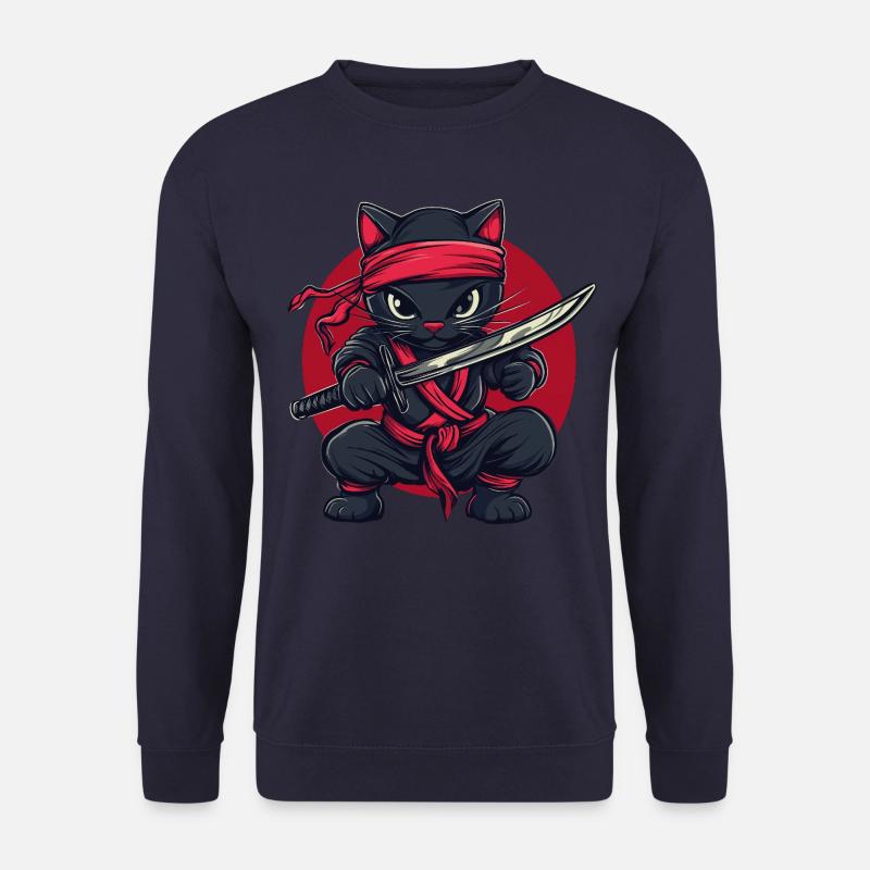 Chat Ninja - Sweat-shirt Unisexe - marine