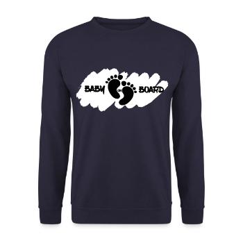 Baby on Board - Unisex Sweatshirt - navy - Front - Alina (178cm) & Michal (187cm)