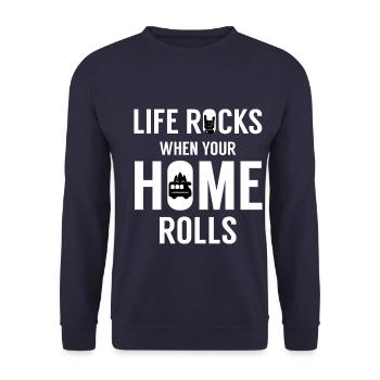 Camper - Unisex Sweatshirt - navy - Front - Alina (178cm) & Michal (187cm)