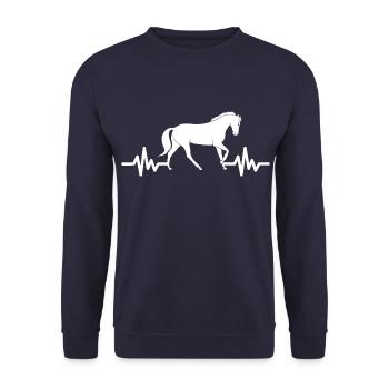 Heartbeat - Étalon Cheval Jument Ross Equestrian - Sweat-shirt Unisexe - marine - Devant - Alina (178cm) & Michal (187cm)