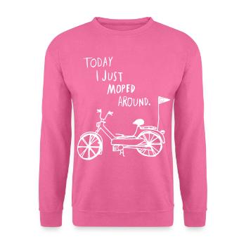 Moped - Motorrad - Unisex Pullover - Pink - Vorne